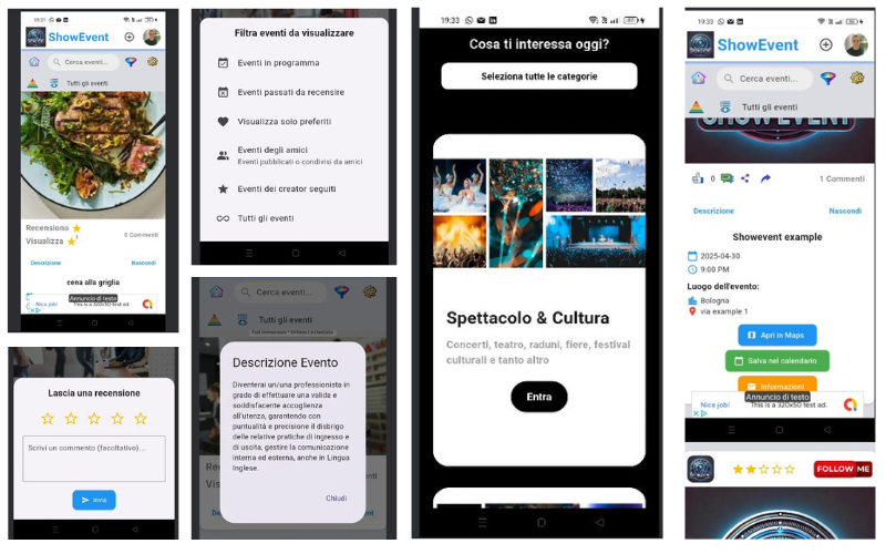 Anteprima app ShowEvent