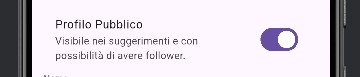 Profilo pubblico e privato